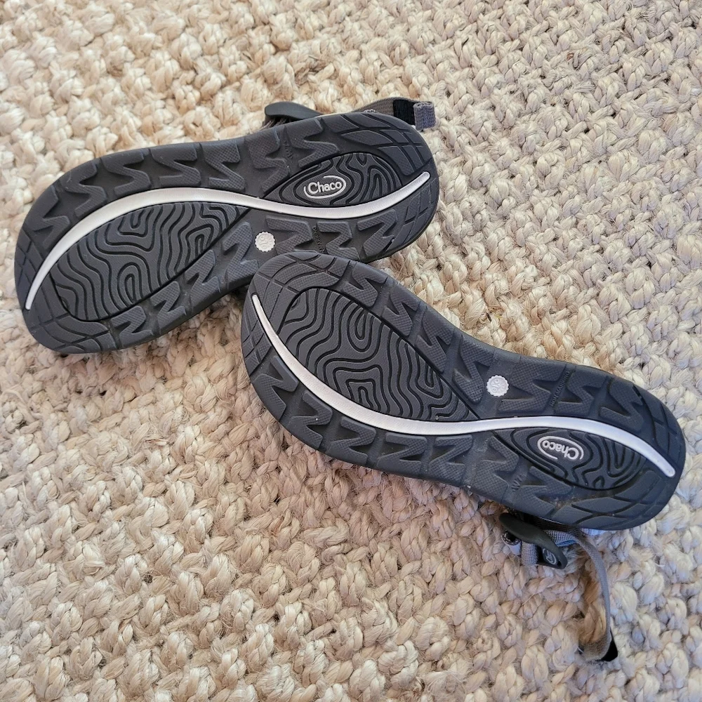 Chaco Women's Black Sandals with Light Purple Straps - Picture 8 of 14